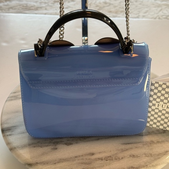 NWT Furla Candy Metropolis Mini Cross Body Bag Sea Blue With Handle See Details - Picture 2 of 13